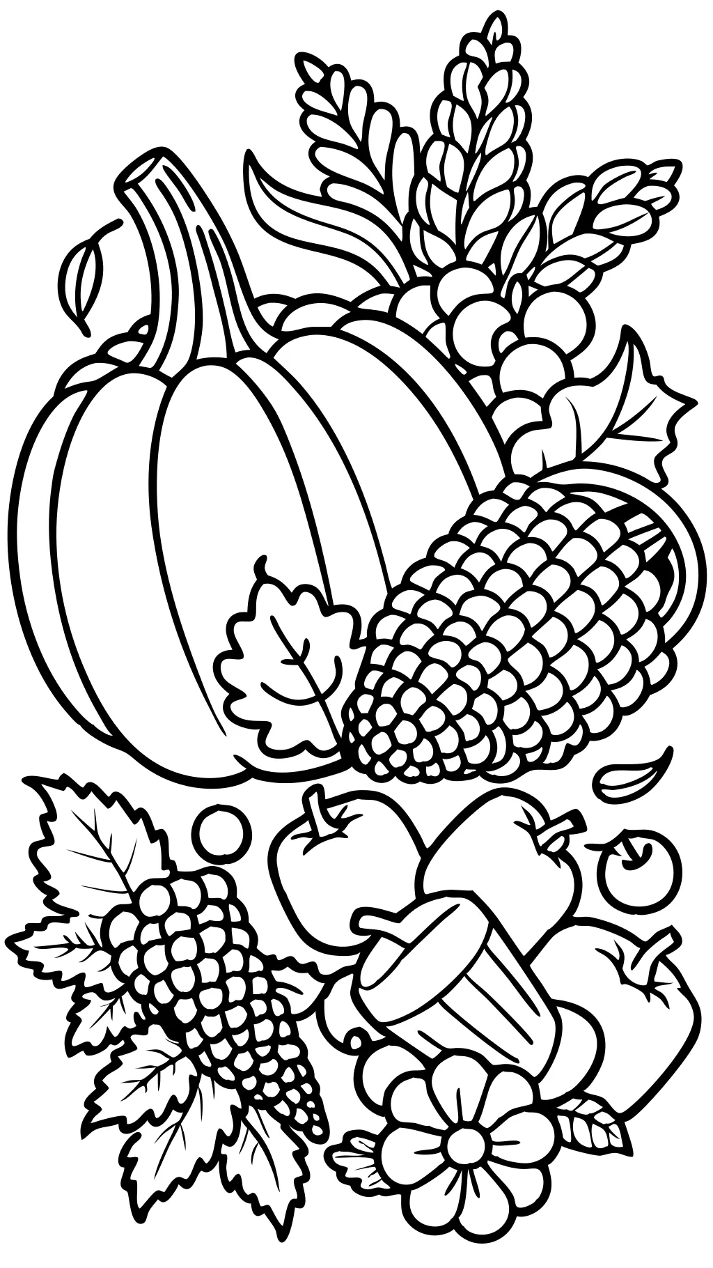 cornucopia coloring page